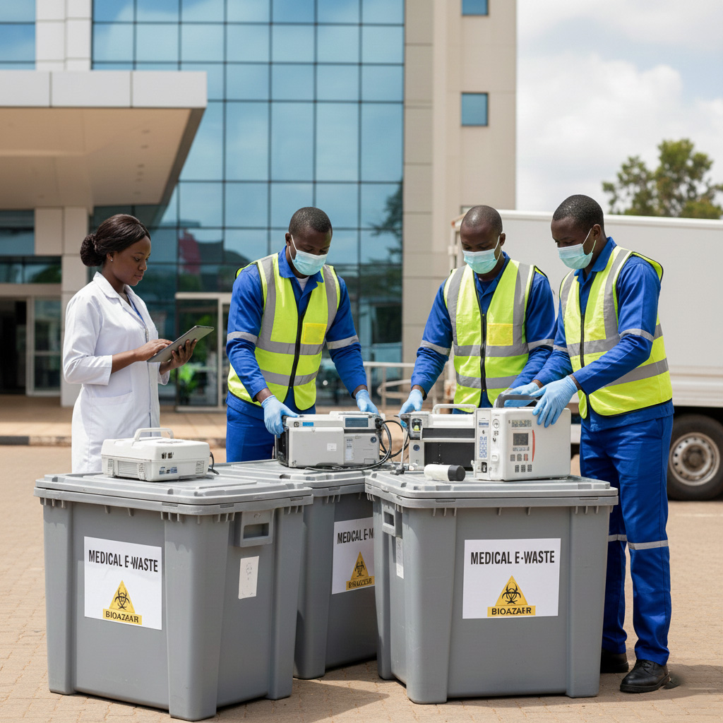 medical e-waste collection truck Kenya